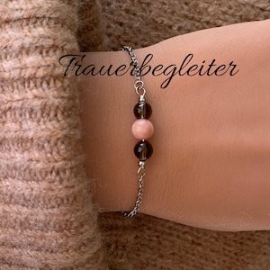 GRIEF COMPANION Grief counseling Comfort Grief bracelet or necklace Grief bracelet Gemstone bracelet Crystals Gift Smoky quartz