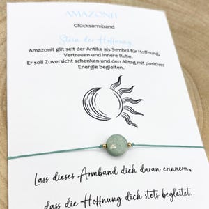 Amazonitarmband • Hopp • Självförtroende • Ny början • Ädelstensarmband • Personlig present • Uppmuntrande present
