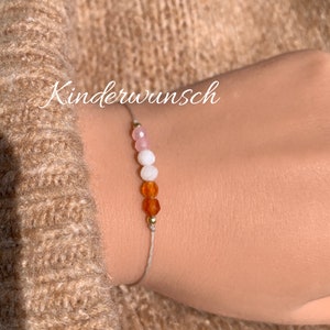 Kinderwunsch Fruchtbarkeit • Edelstein Armband • Fertility • Rosenquarz • Mondstein • Karneol • Glücksbringer• Schutzstein • 14k gold filled