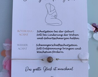 Pietra Portafortuna Per Gravidanza Kaempe - Pietra Grezza Naturale, Idea Regalo Per Donne Incinte, Baby Shower (Blu)