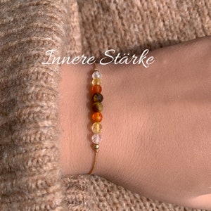 INNER STYRKA Armband • Kraftarmband • Energiarmband • Modarmband • Bergskristall • Citrin • Karneol • Tigeröga • Ädelstensarmband