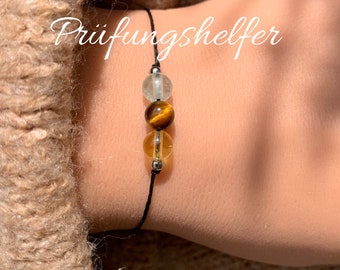 Asistente de examen pulsera de concentración pulsera de piedras preciosas regalo de examen final pulsera protectora personalizada examen de exámenes de aprendizaje