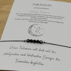 SVART TURMALIN-armband, runt eller fasetterat • Skyddande armband • Talisman • Ädelstensarmband • Ädelstensgåva • Lyckobringare