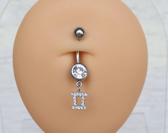 Bauchnabelpiercing Bauchnabelring aus Edelstahl mit Sternzeichen - Belly Piercing Nabelring Nabelpiercing