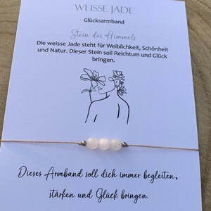 Pulsera de JADE BLANCO • Amuleto de la suerte • Pulsera de piedras preciosas • Regalo • Pulsera de la suerte