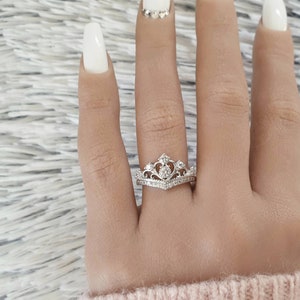 Princess Krone Ring - 925er Silber mit Zirconia
