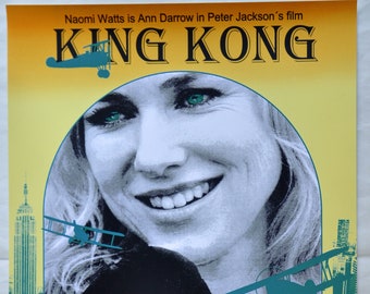 King Kong, Naomi Watts, alternative movie poster, silkscreen, limited edition 30, handsigned and numbered