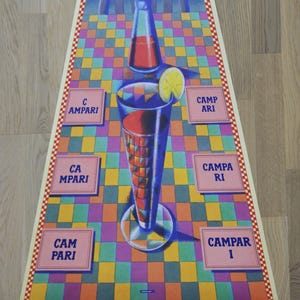 Milton Glaser for Campari, original poster 1992, trapeziod shape, liquor, bar, pub, kitchen