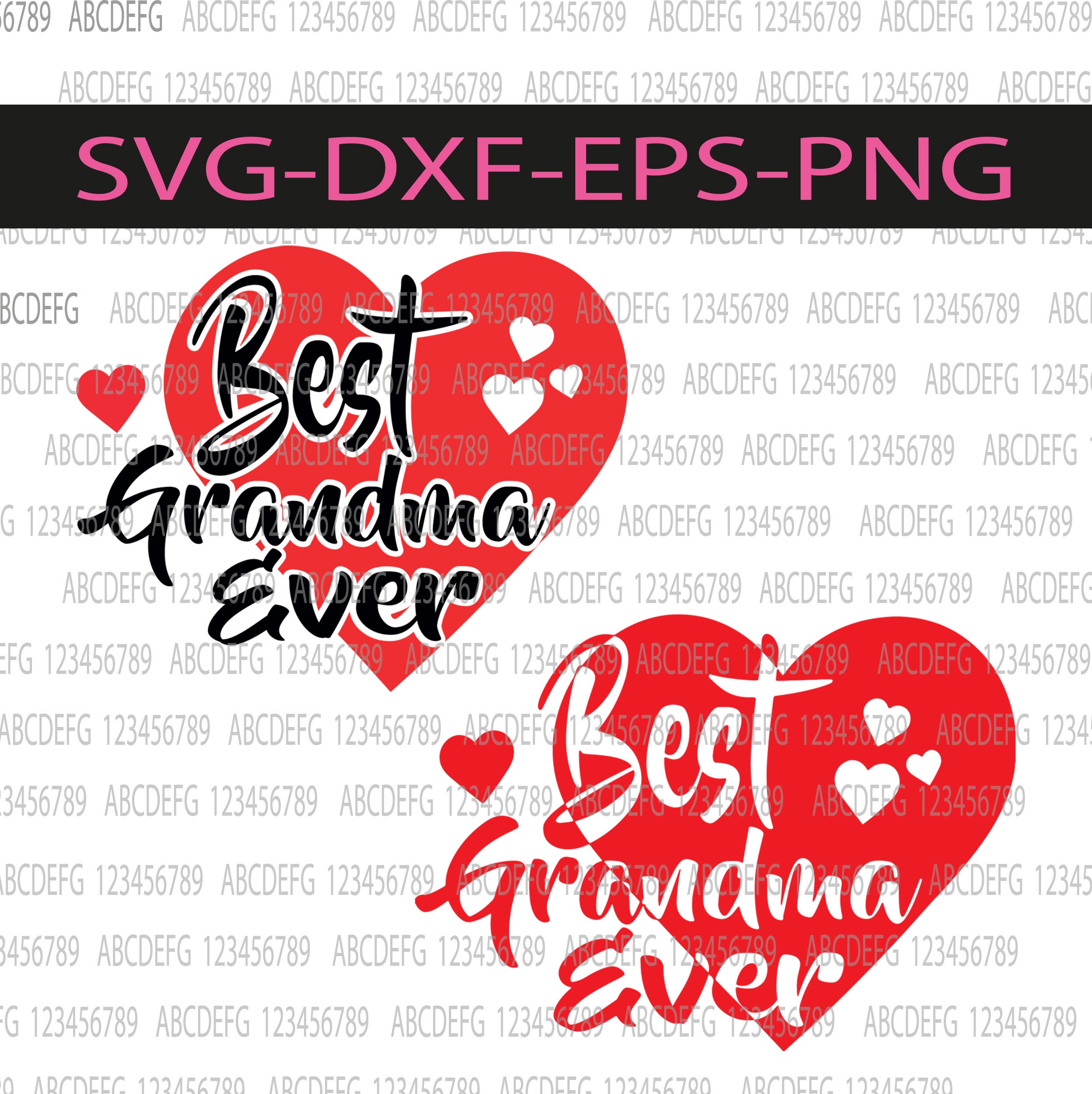 Best Grandma Ever Cricut Silhouette design svg dxf eps png Etsy