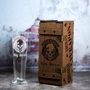 beer glass, Outer heaven RPG Personalized beer mug, Pint glass Christmas gift for him, Gamer gift, Mens Gifts, gift for husband