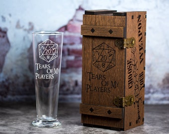 Tears of My Players personalized beer glass, Game master gift pint glass beer mug custom gifts for best man cave gift Housewarming gift