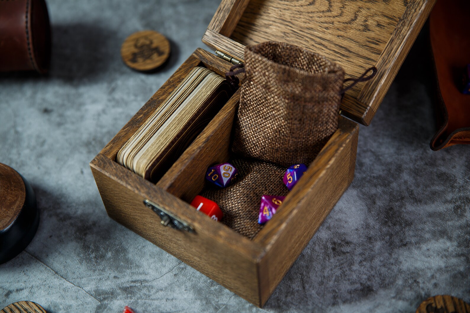 Personalized Dice Box Dice Holder Dragons Gift Wooden Dice Etsy