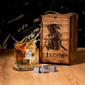 Samurai whiskey glass set gift box Christmas gift for dad japanese gifts for men bourbon whiskey glasses gift for dad housewarming gift
