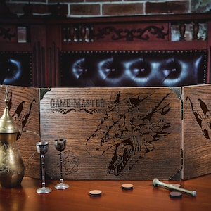 Game Master Screen, Table Top Games, Dice Games, Dragon Screen, Game Master gift, screen