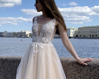 Brautkleid Cappuccino Etsy