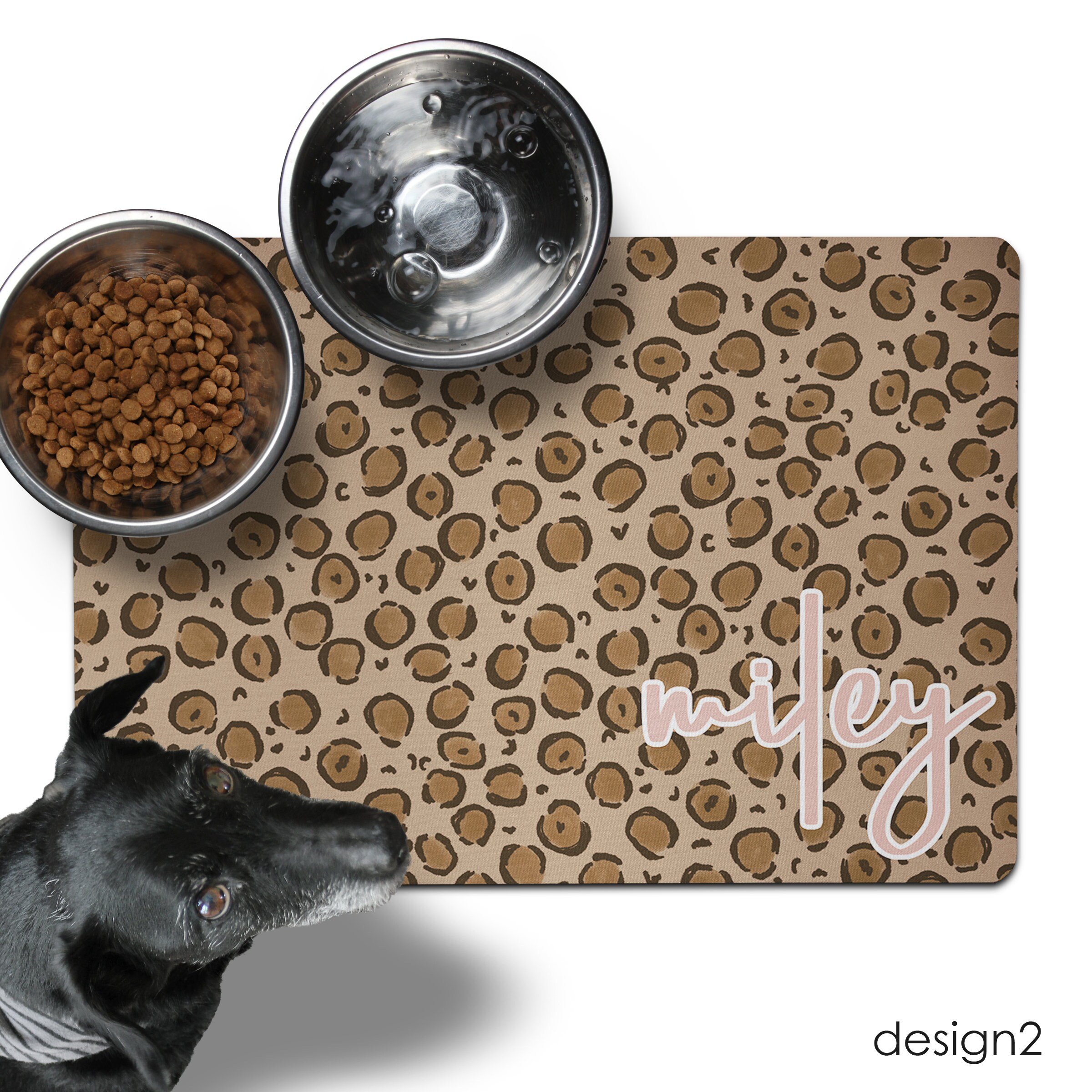 Personalized Pet Placemat Food and Water Mat Dog Mat Etsy