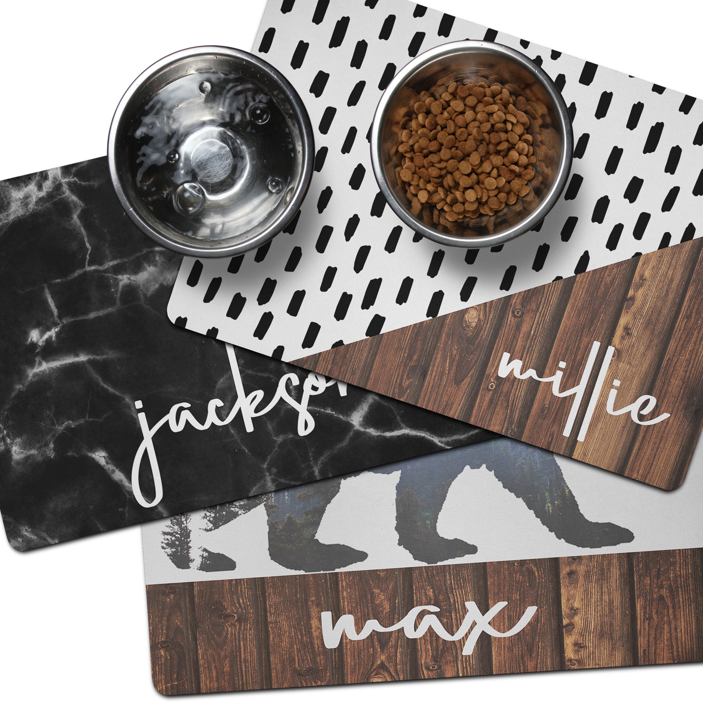 Personalized Pet Placemat Food and Water Mat Dog Mat Etsy