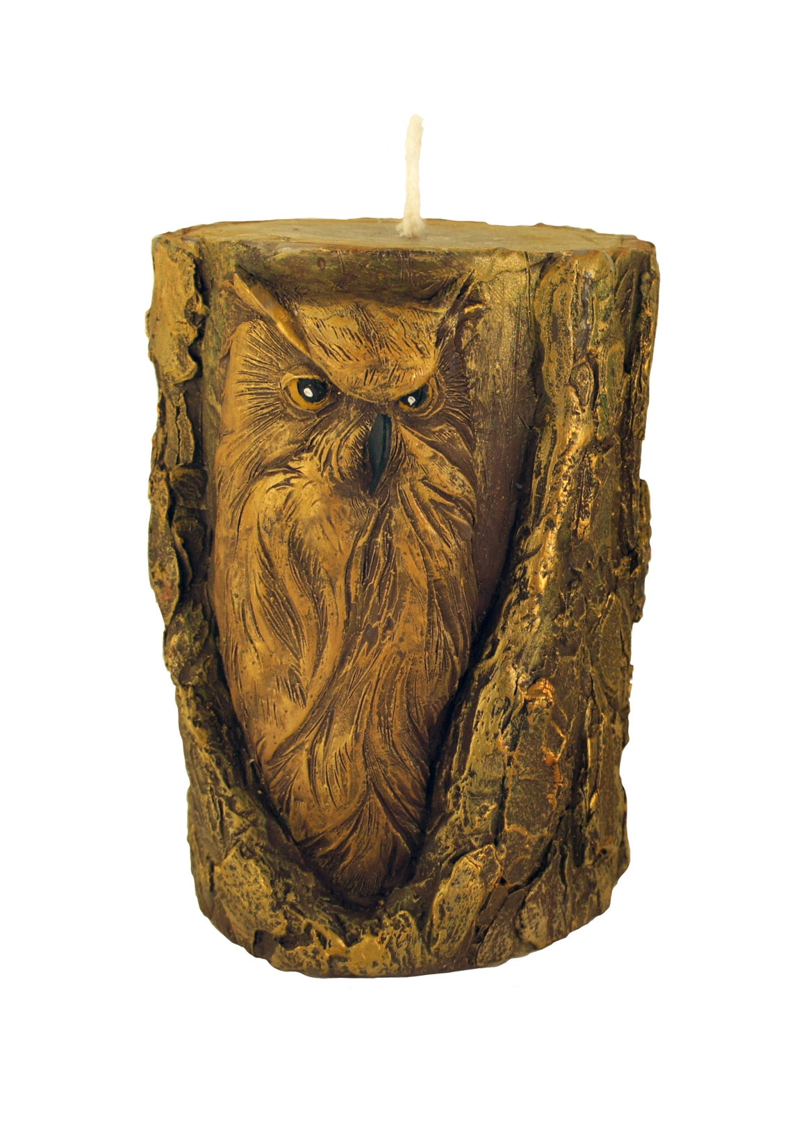 Owl Handmade Handpainted Decor Candle Gift Etsy