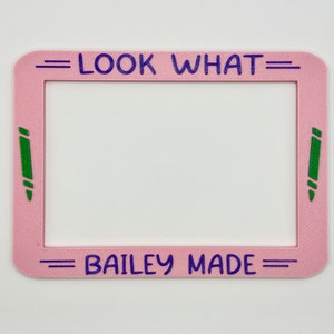 Kids Artwork Display Magnetic Frame for the Fridge Changeable Art Drawing Picture School Project Storage with Personalized Custom Name