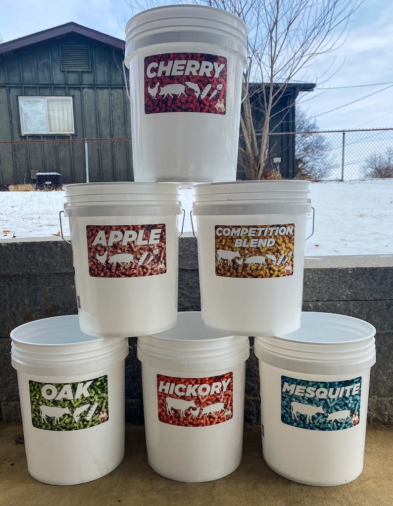 Pellet Smoker Bucket Labels 7 Pack Etsy