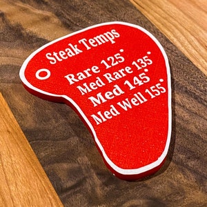 Steak Temperature Fridge Magnet Meat Doneness Reminder BBQ Grill Roasting Accessory Cooking Guide Father’s Day Husband Dad Gift bild 2