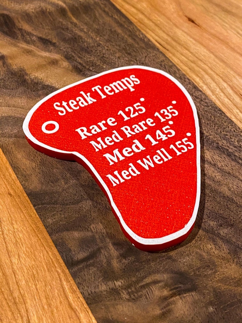 Steak Temperature Fridge Magnet Meat Doneness Reminder BBQ Grill Roasting Accessory Cooking Guide Father’s Day Husband Dad Gift bild 2