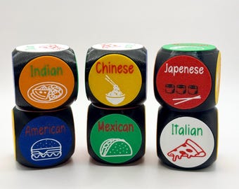 What To Eat GIANT DICE Food Decision Making for Takeaway Eat Out Dinner Family Cooking Options Foodie Food Lover Gift Date Night Ideas