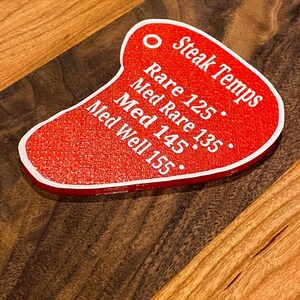 Steak Temperature Fridge Magnet Meat Doneness Reminder BBQ Grill Roasting Accessory Cooking Guide Father’s Day Husband Dad Gift bild 3