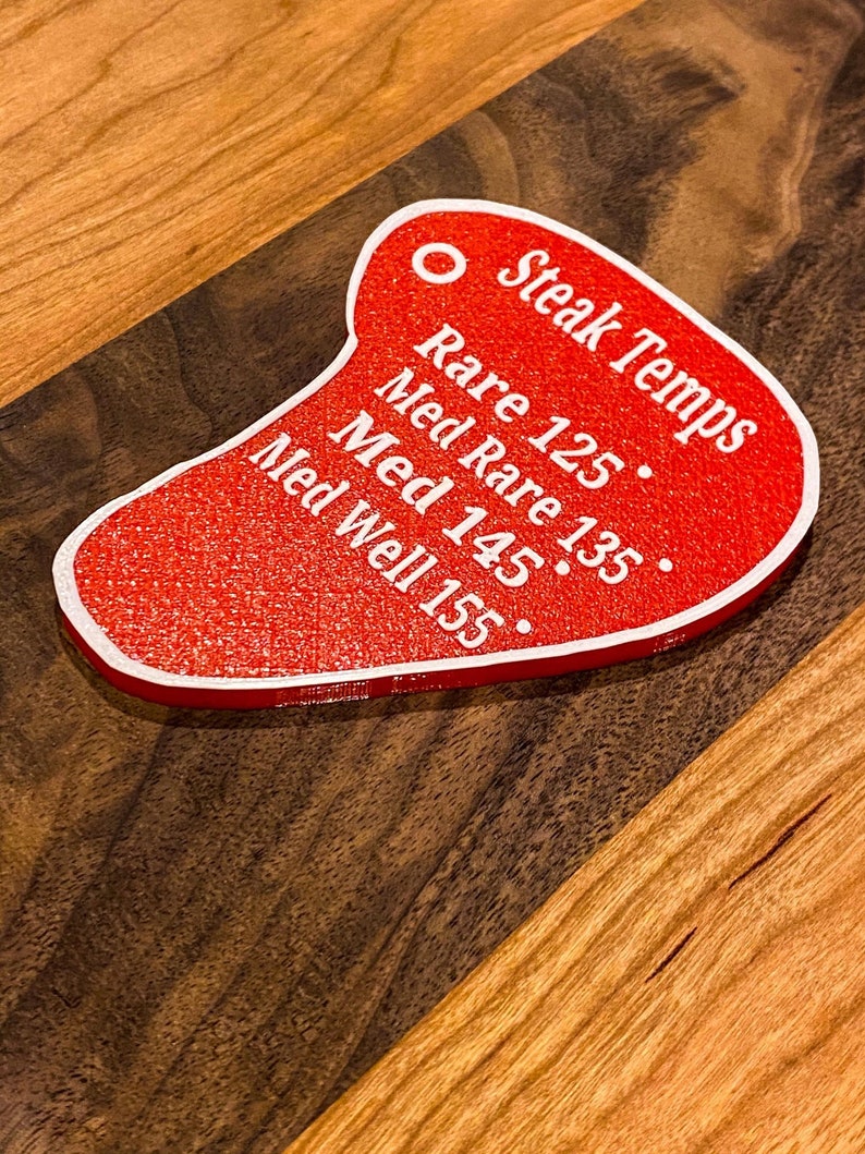 Steak Temperature Fridge Magnet Meat Doneness Reminder BBQ Grill Roasting Accessory Cooking Guide Father’s Day Husband Dad Gift bild 3
