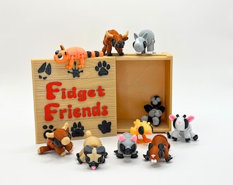 FARM LIFE and More 3D Printed Articulated Realistic Mini Tabletop Fidget Animals Pet Wigglies Flexi Sensory Toy Farm Life Barnyard Figure