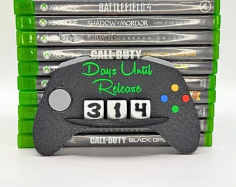 Video Game Countdown Console Controller Gamer Accessory Reminder Days Until Release Stream Tech Refrigerator Magnet Gaming Room Decor