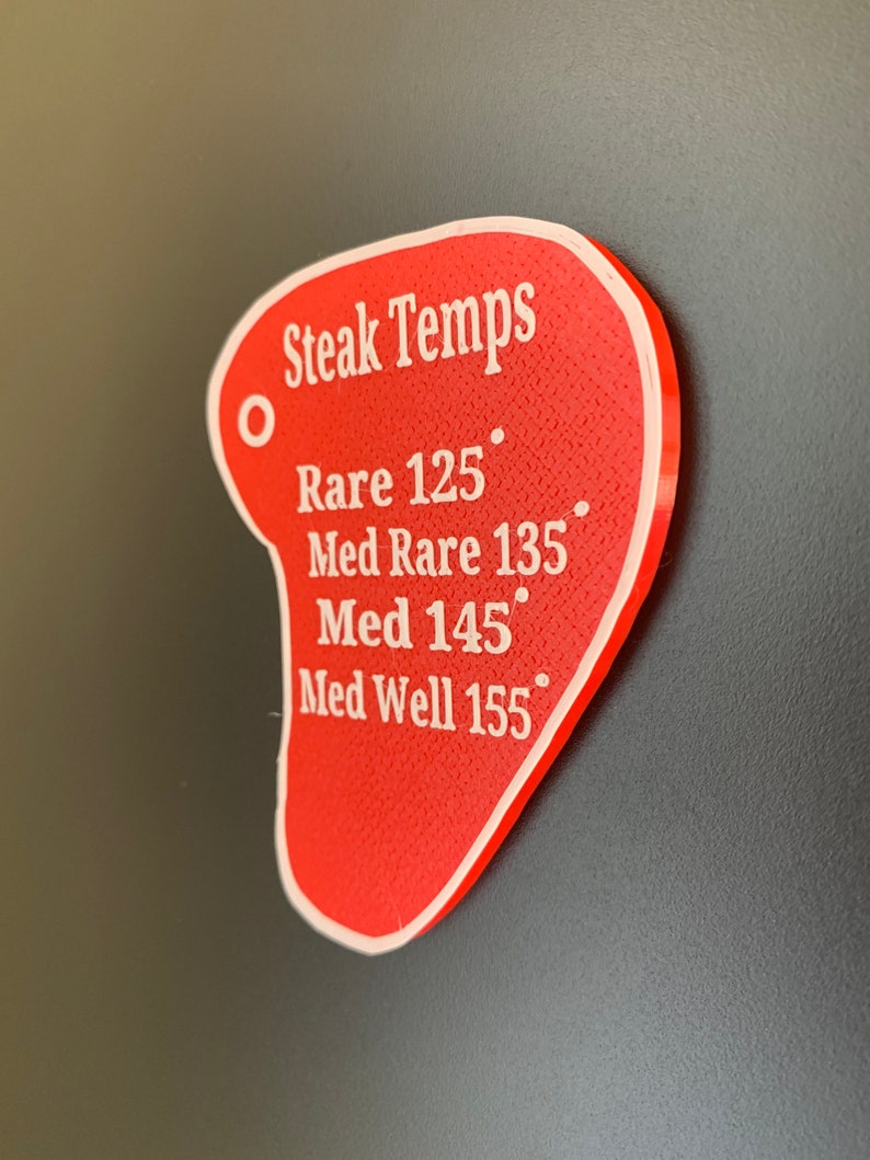 Steak Temperature Fridge Magnet Meat Doneness Reminder BBQ Grill Roasting Accessory Cooking Guide Father’s Day Husband Dad Gift bild 6