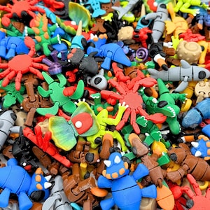 Pocket Pets Articulating Mini Fidget Animals 3D Printed Strong and Durable Sensory ADHD Adorable Animal Pack Christmas Sale