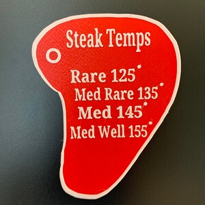 Steak Temperature Fridge Magnet Meat Doneness Reminder BBQ Grill Roasting Accessory Cooking Guide Father’s Day Husband Dad Gift bild 4