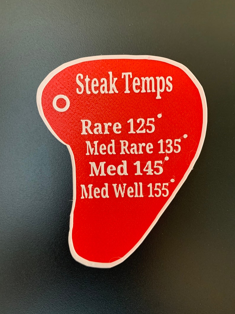 Steak Temperature Fridge Magnet Meat Doneness Reminder BBQ Grill Roasting Accessory Cooking Guide Father’s Day Husband Dad Gift bild 4