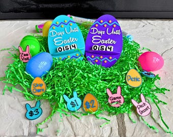 Imán gigante para nevera con cuenta regresiva de huevos de Pascua, recordatorio magnético de los días hasta el conejito de Pascua, decoración religiosa, regalo de primavera