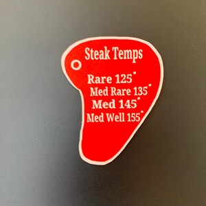 Steak Temperature Fridge Magnet Meat Doneness Reminder BBQ Grill Roasting Accessory Cooking Guide Father’s Day Husband Dad Gift bild 5