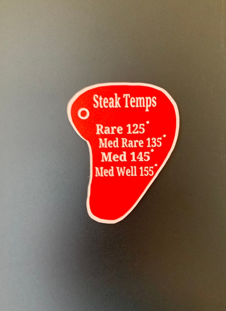 Steak Temperature Fridge Magnet Meat Doneness Reminder BBQ Grill Roasting Accessory Cooking Guide Father’s Day Husband Dad Gift bild 5