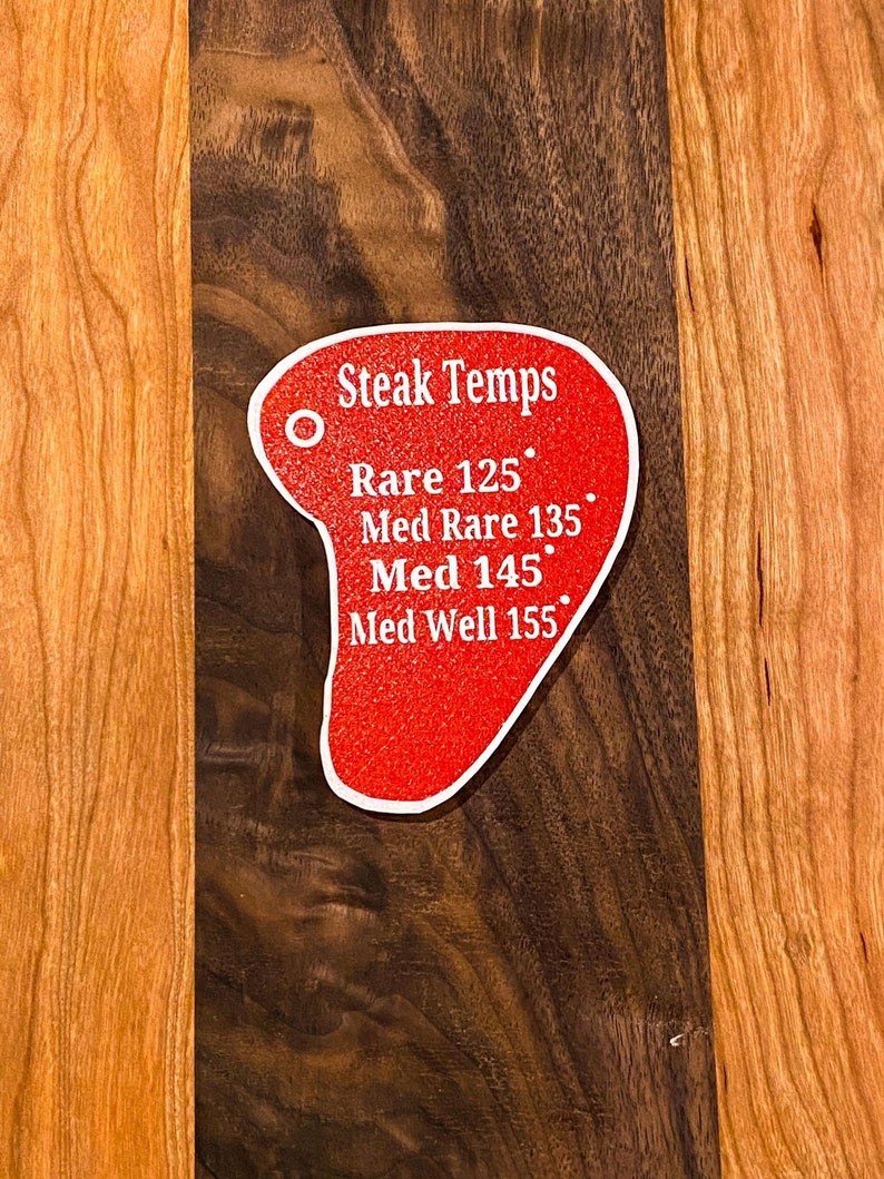 Steak Temperature Fridge Magnet Meat Doneness Reminder BBQ Grill Roasting Accessory Cooking Guide Father’s Day Husband Dad Gift bild 1