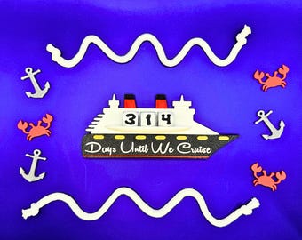 Cruise Ship Countdown Magnet Vacation Holiday Summer Travel Trip Days Until We Cruise Sail Reminder Magical Theme Park Fridge Decor