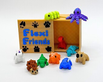 MINI POCKET PETS 3d Printed Wildlife Nautical Animals Dinosaurs Wigglies Flexi Fidget Sensory Articulated Toys Party Favor Grab Bag Filler