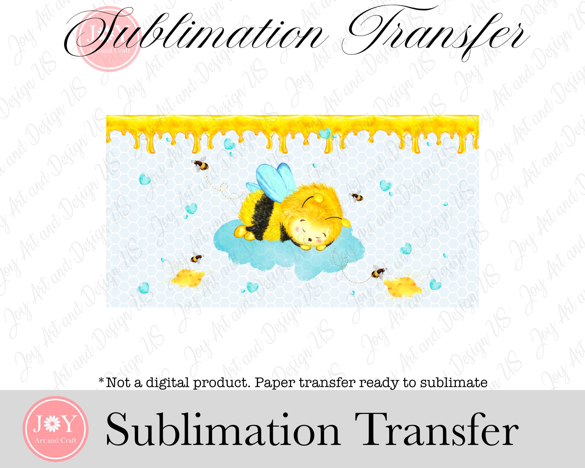 Sublimation Transfer, 12 Oz Sippy Cup Honey Bee Sublimation Print Paper ...