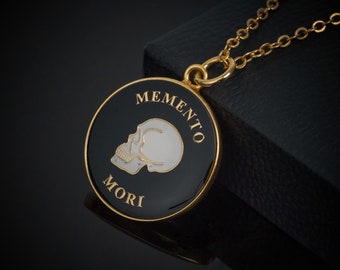 Collar Memento Mori / Collar Momento Mori / Colgante de collar para hombre / Colgante Memento Mori Estoicismo Momento Mori / Cráneos de collar estoico