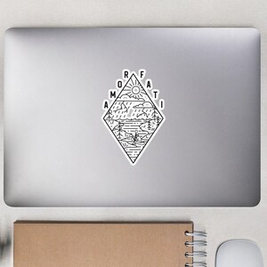 Amor Fati Monoline Logo Stoic Sticker |  Stoicism Sticker Philosophy Sticker For Laptops |  Marcus Aurelius Stoic Reminder