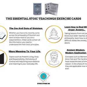 Stoic Exercise Cards Stoic Cards Mindfulness Cards Stoic Journal Philosophy Gift Stoicism Memento Mori Meditation Cards Gift image 9