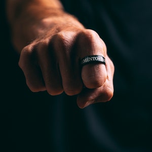 Stoic Ring Memento Mori Momento Mori Ring Stoicism Marcus Aurelius Ring For Stoic Daily Reminder Black Skull Ring Day of the Dead image 4