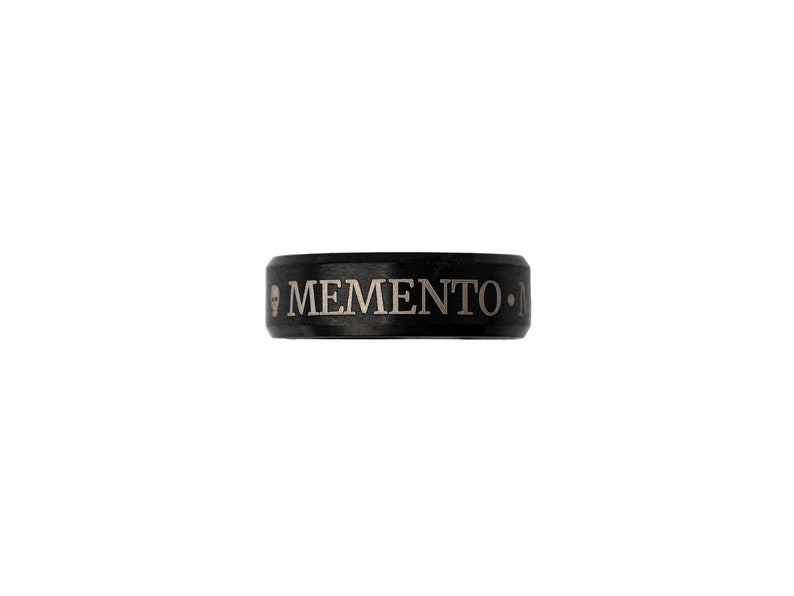 Stoic Ring Memento Mori Momento Mori Ring Stoicism Marcus Aurelius Ring For Stoic Daily Reminder Black Skull Ring Day of the Dead image 8