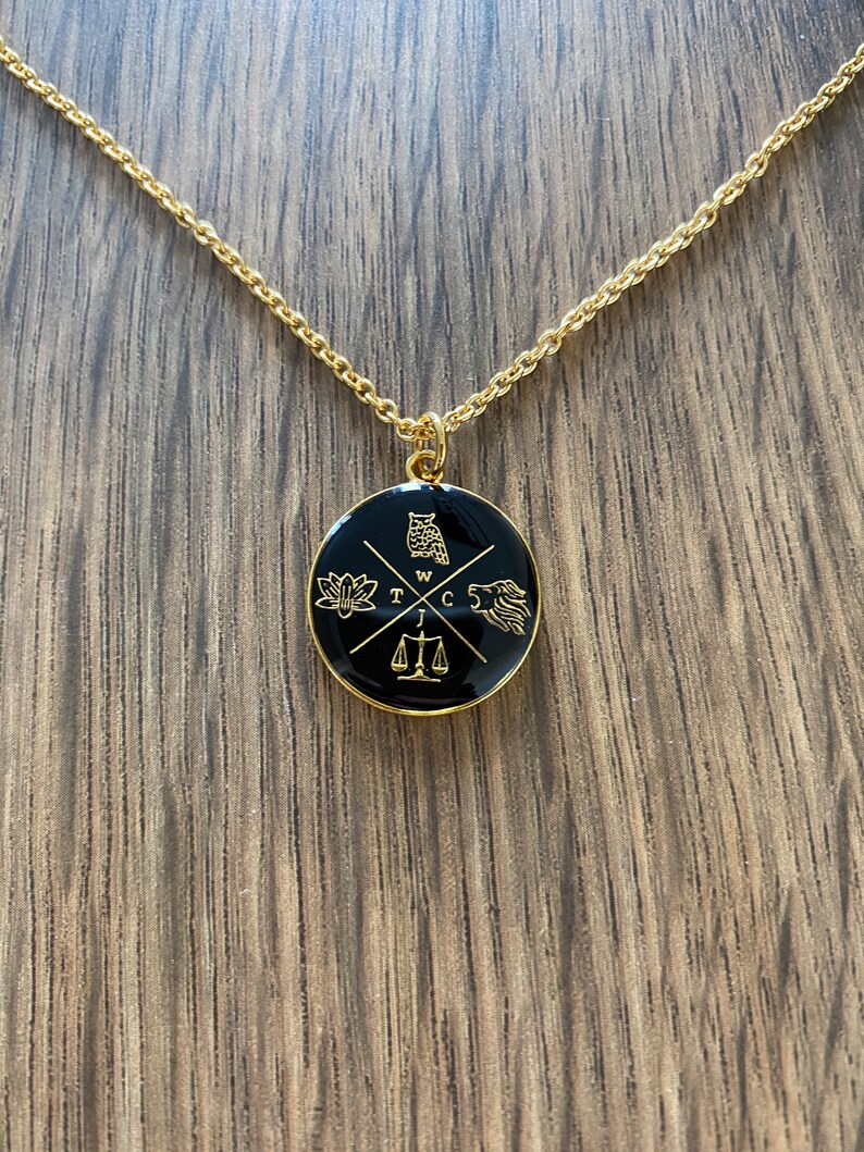 Cardinal Virtues Necklace Four Virtues Necklace Stoic Etsy