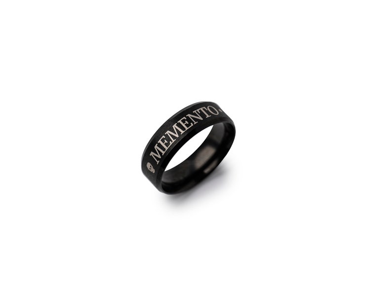 Stoic Ring Memento Mori Momento Mori Ring Stoicism Marcus Aurelius Ring For Stoic Daily Reminder Black Skull Ring Day of the Dead image 2