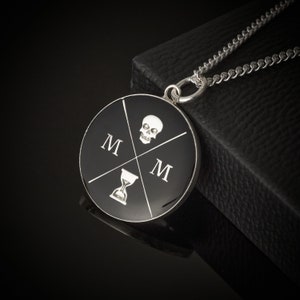 Momento Mori Necklace Memento Mori Stoic | Skull Necklace For Men Women | Handmade Memento Mori Jewelry | Gifts For Him Unique Christmas